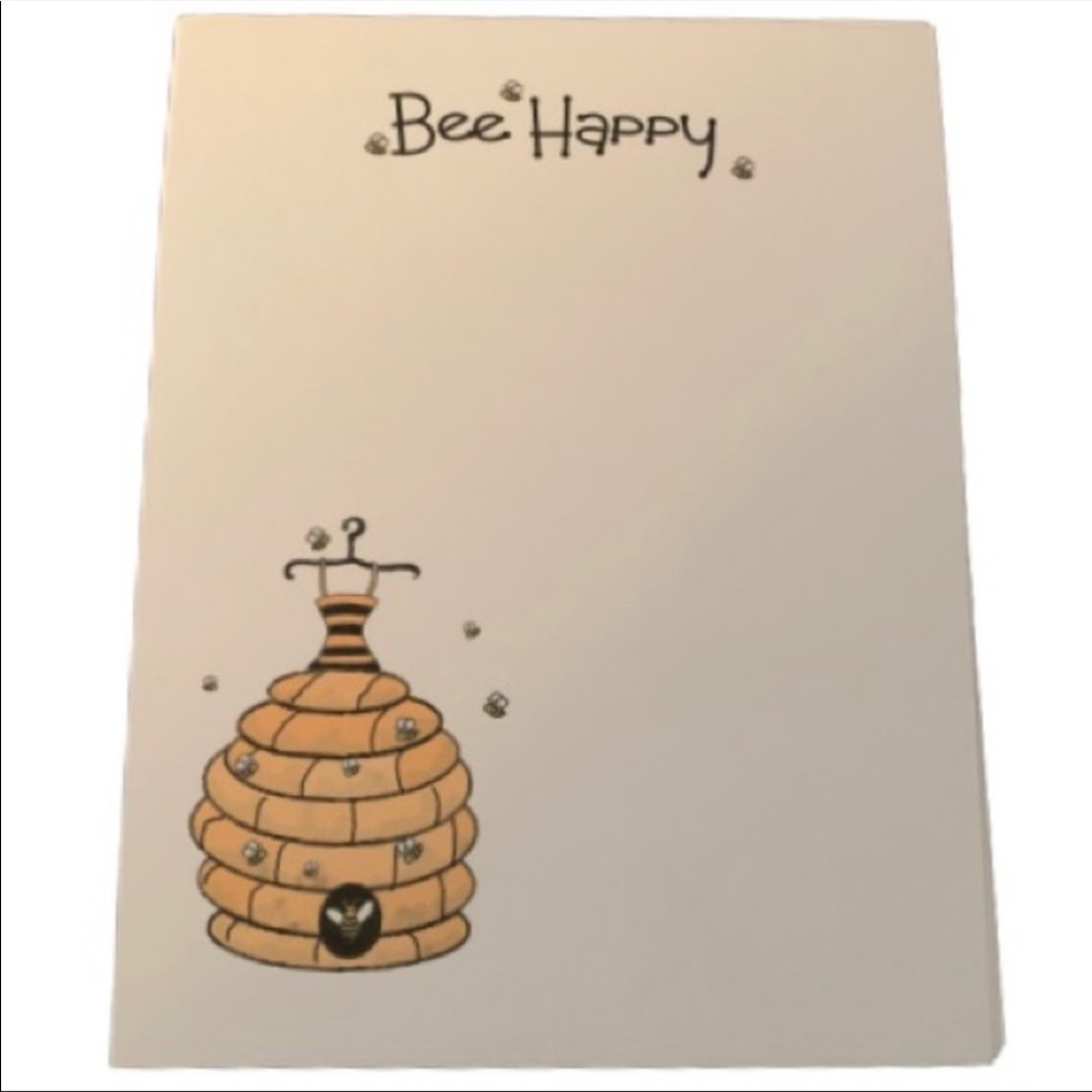 Handmade beehive bee happy note cards my art - Picture 2 of 2